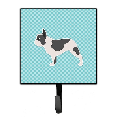 Micasa French Bulldog Checkerboard Blue Leash or Key Holder MI224194